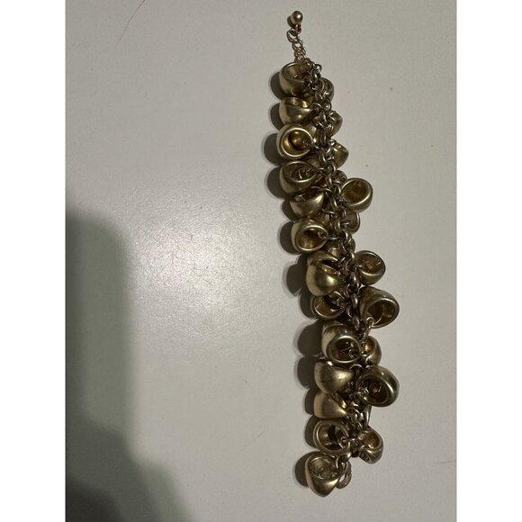 Lia Sophia "Cha Cha Cha" Gold Tone Bracelet Chunky Gold Tone Charm Statement - Picture 4 of 4
